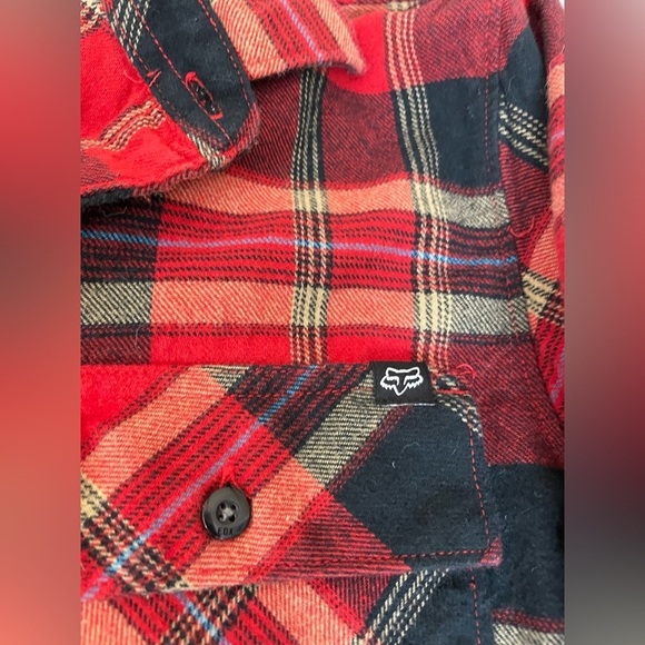 Fox Racing Men's Red Plaid Shirt Medium - Picture 2 of 10
